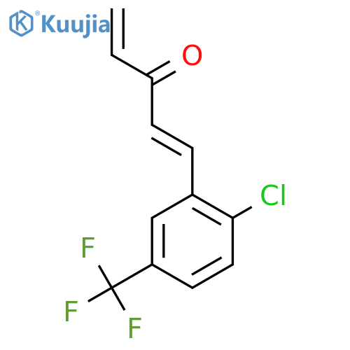 1-2-chloro-5-(trifluoromethyl)phenylpenta-1,4-dien-3-one structure