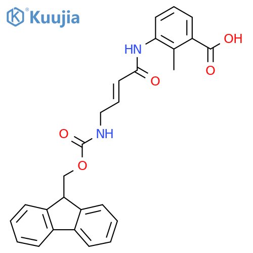 3-4-({(9H-fluoren-9-yl)methoxycarbonyl}amino)but-2-enamido-2-methylbenzoic acid structure
