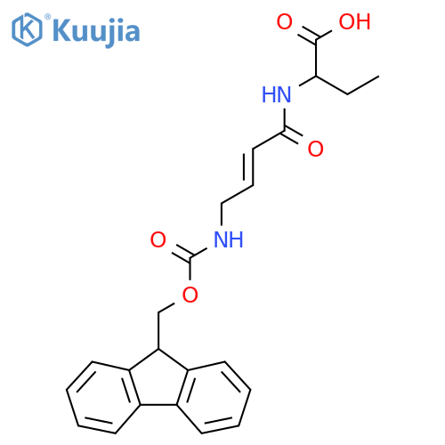 2-4-({(9H-fluoren-9-yl)methoxycarbonyl}amino)but-2-enamidobutanoic acid structure