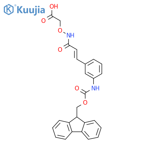 2-({3-3-({(9H-fluoren-9-yl)methoxycarbonyl}amino)phenylprop-2-enamido}oxy)acetic acid structure