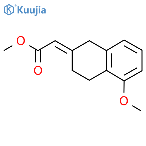 methyl 2-(2E)-5-methoxy-1,2,3,4-tetrahydronaphthalen-2-ylideneacetate structure