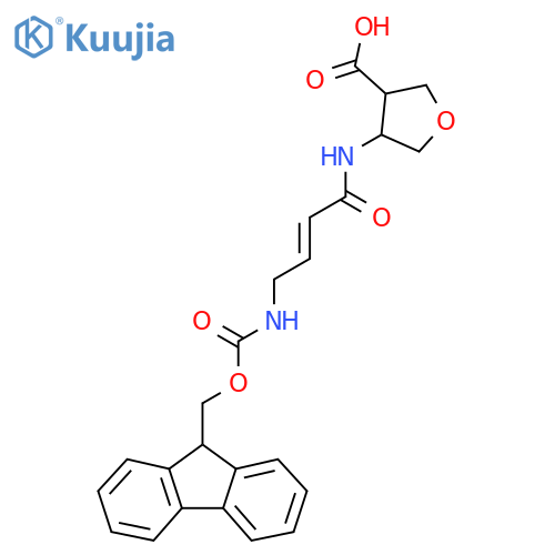 4-4-({(9H-fluoren-9-yl)methoxycarbonyl}amino)but-2-enamidooxolane-3-carboxylic acid structure