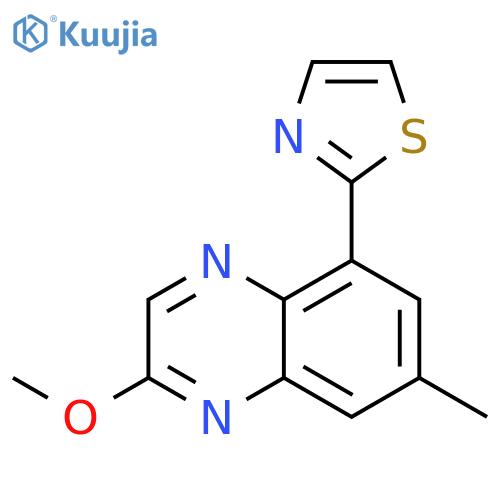 2-(2-methoxy-7-methyl-quinoxalin-5-yl)thiazole structure