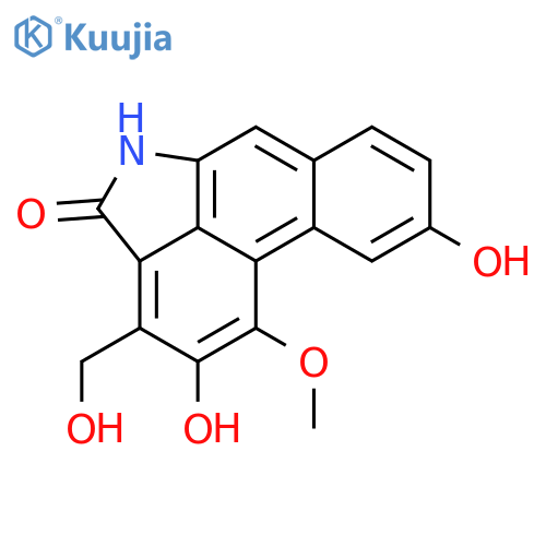 Dibenz[cd,f]indol-4(5H)-one, 2,9-dihydroxy-3-(hydroxymethyl)-1-methoxy- structure
