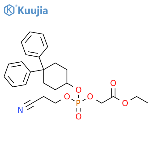 Ethyl 2-[(2-Cyanoethoxy)(4,4-diphenylcyclohexyloxy)phosphoryloxy]acetate structure