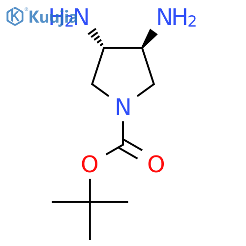 rac-tert-butyl (3R,4R)-3,4-diaminopyrrolidine-1-carboxylate, trans structure