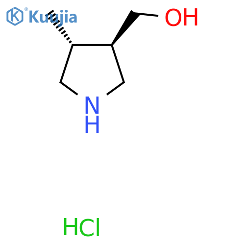 [(3R,4R)-4-methylpyrrolidin-3-yl]methanol hydrochloride structure