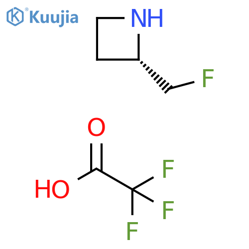 (2S)-2-(fluoromethyl)azetidine; trifluoroacetic acid structure