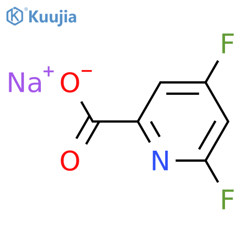 4,6-difluoropyridine-2-carboxylic acid;sodium salt structure