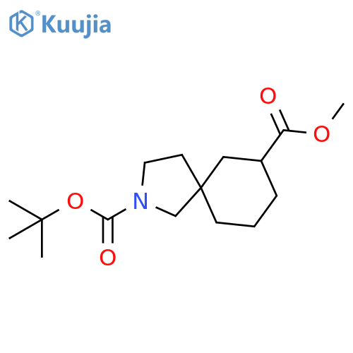 2-tert-butyl 7-methyl 2-azaspiro[4.5]decane-2,7-dicarboxylate structure