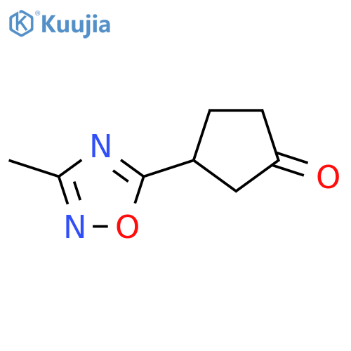 3-(3-methyl-1,2,4-oxadiazol-5-yl)cyclopentan-1-one structure