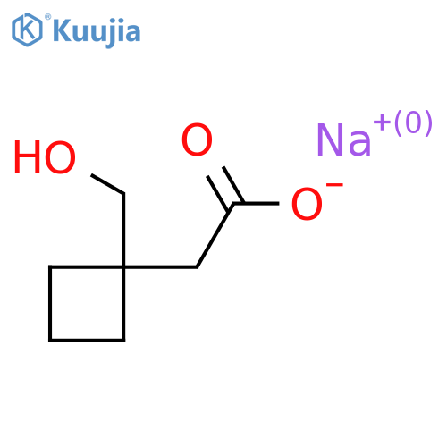 sodium 2-1-(hydroxymethyl)cyclobutylacetate structure