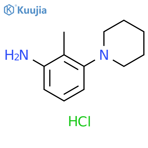 2-methyl-3-(piperidin-1-yl)aniline dihydrochloride structure