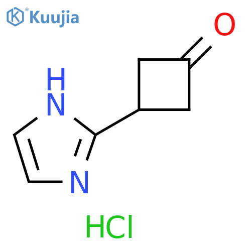 3-(1H-imidazol-2-yl)cyclobutan-1-one hydrochloride structure