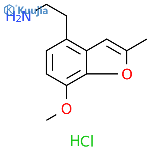 2-(7-methoxy-2-methyl-1-benzofuran-4-yl)ethan-1-amine hydrochloride structure