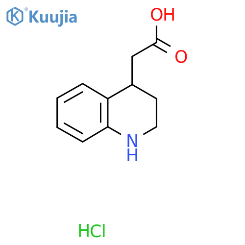 2-(1,2,3,4-tetrahydroquinolin-4-yl)acetic acid hydrochloride structure