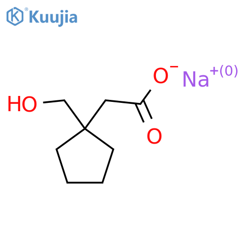sodium 2-1-(hydroxymethyl)cyclopentylacetate structure