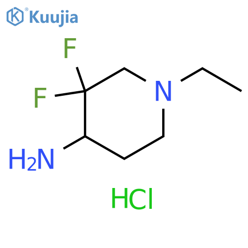 1-ethyl-3,3-difluoropiperidin-4-amine dihydrochloride structure