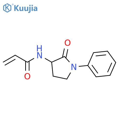 N-(2-oxo-1-phenylpyrrolidin-3-yl)prop-2-enamide structure