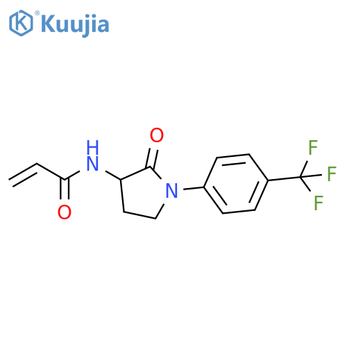 N-[2-Oxo-1-[4-(trifluoromethyl)phenyl]-3-pyrrolidinyl]-2-propenamide structure