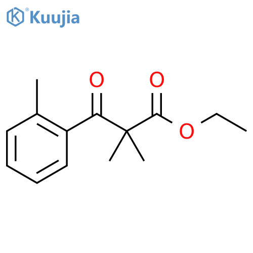 ethyl 2,2-dimethyl-3-(2-methylphenyl)-3-oxopropanoate structure