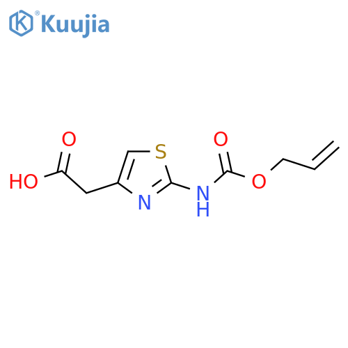 2-(2-{(prop-2-en-1-yloxy)carbonylamino}-1,3-thiazol-4-yl)acetic acid structure