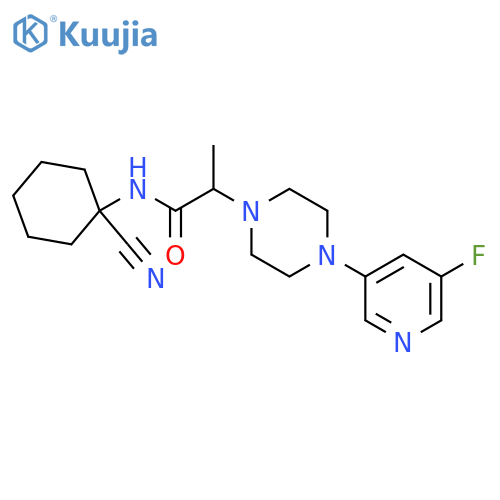 N-(1-Cyanocyclohexyl)-4-(5-fluoro-3-pyridinyl)-α-methyl-1-piperazineacetamide structure