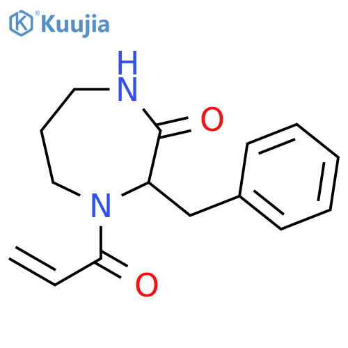 3-Benzyl-4-prop-2-enoyl-1,4-diazepan-2-one structure