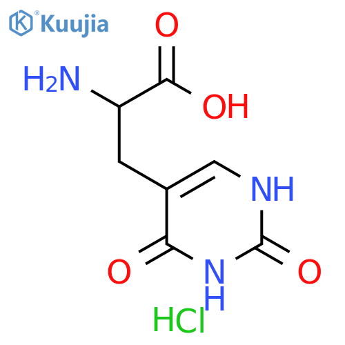 2-amino-3-(2,4-dioxo-1,2,3,4-tetrahydropyrimidin-
5-yl)propanoic acid hydrochloride structure