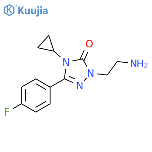 1-(2-aminoethyl)-4-cyclopropyl-3-(4-fluorophenyl)-4,5-dihydro-1H-1,2,4-triazol-5-one structure