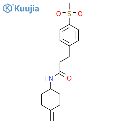 3-(4-methanesulfonylphenyl)-N-(4-methylidenecyclohexyl)propanamide structure