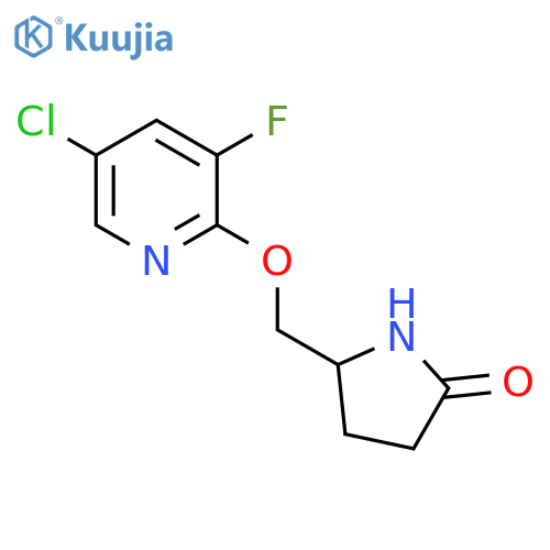 5-{[(5-Chloro-3-fluoropyridin-2-yl)oxy]methyl}pyrrolidin-2-one structure