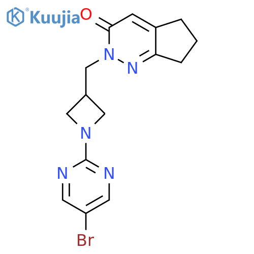 2-{1-(5-bromopyrimidin-2-yl)azetidin-3-ylmethyl}-2H,3H,5H,6H,7H-cyclopentacpyridazin-3-one structure