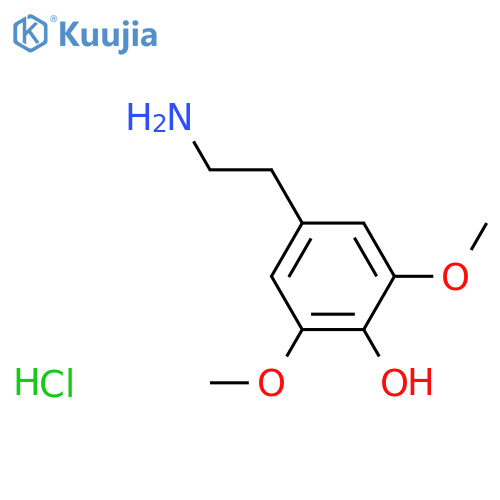 3,5-Dimethoxy-4-hydroxyphenethylamine Hydrochloride structure