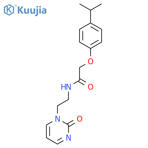 N-[2-(2-oxo-1,2-dihydropyrimidin-1-yl)ethyl]-2-[4-(propan-2-yl)phenoxy]acetamide structure