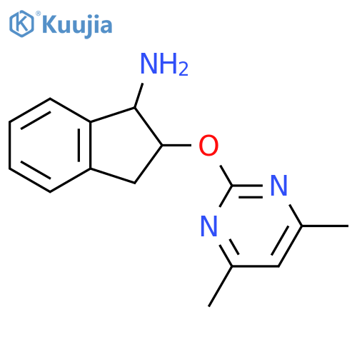 2-[(4,6-dimethylpyrimidin-2-yl)oxy]-2,3-dihydro-1H-inden-1-amine structure