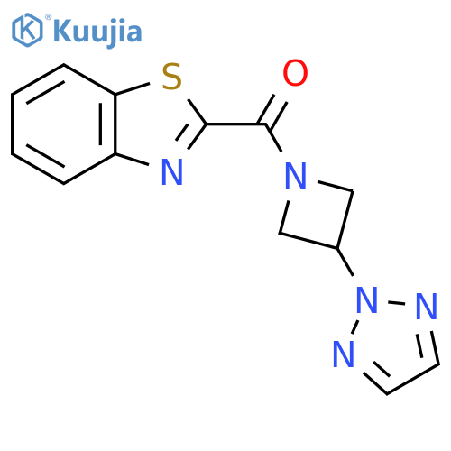 2-[3-(2H-1,2,3-triazol-2-yl)azetidine-1-carbonyl]-1,3-benzothiazole structure