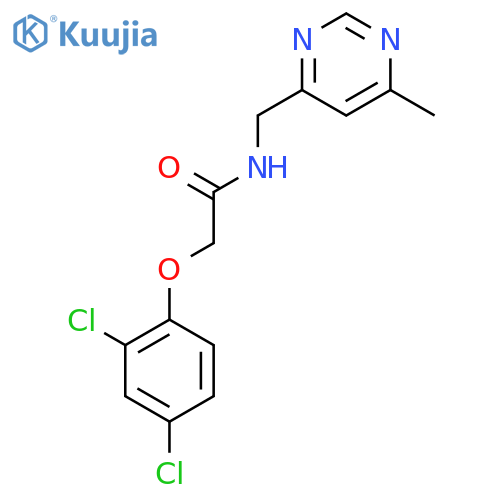 2-(2,4-dichlorophenoxy)-N-[(6-methylpyrimidin-4-yl)methyl]acetamide structure