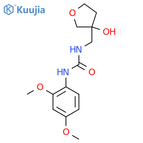 1-(2,4-dimethoxyphenyl)-3-[(3-hydroxyoxolan-3-yl)methyl]urea structure