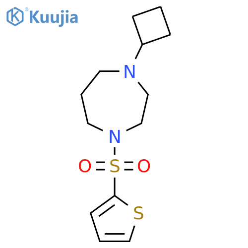 1-cyclobutyl-4-(thiophene-2-sulfonyl)-1,4-diazepane structure