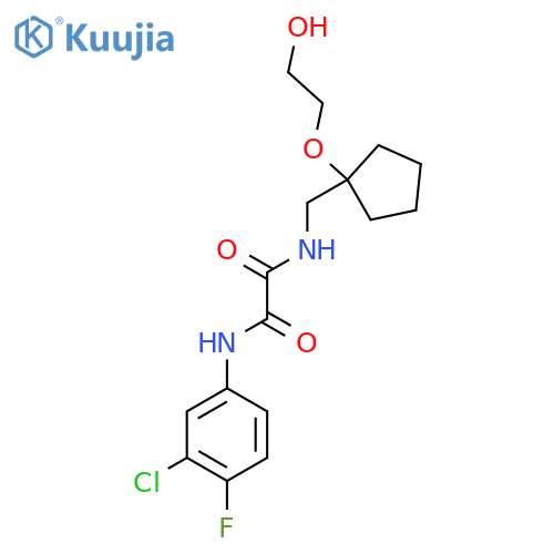 N'-(3-chloro-4-fluorophenyl)-N-{[1-(2-hydroxyethoxy)cyclopentyl]methyl}ethanediamide structure
