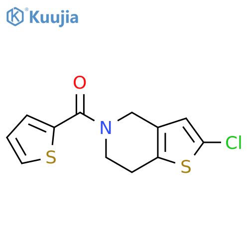 2-chloro-5-(thiophene-2-carbonyl)-4H,5H,6H,7H-thieno[3,2-c]pyridine structure