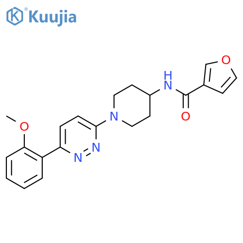N-{1-6-(2-methoxyphenyl)pyridazin-3-ylpiperidin-4-yl}furan-3-carboxamide structure