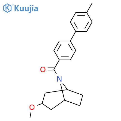 ((1R,5S)-3-methoxy-8-azabicyclo[3.2.1]octan-8-yl)(4'-methyl-[1,1'-biphenyl]-4-yl)methanone structure