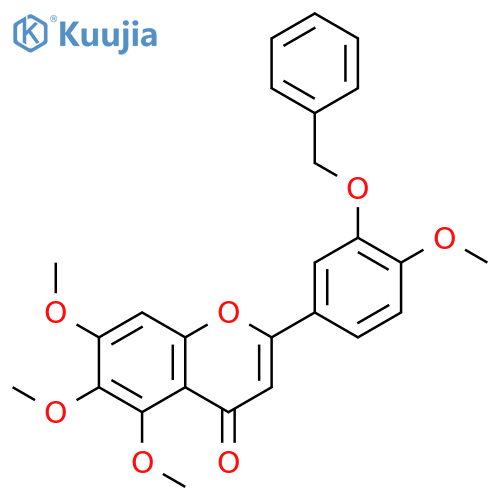 3'-Benzyloxy-4',5,6,7-tetramethoxyflavone structure
