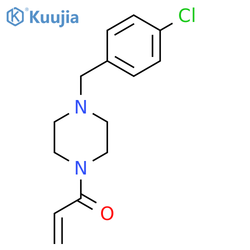 1-[4-[(4-Chlorophenyl)methyl]piperazin-1-yl]prop-2-en-1-one structure