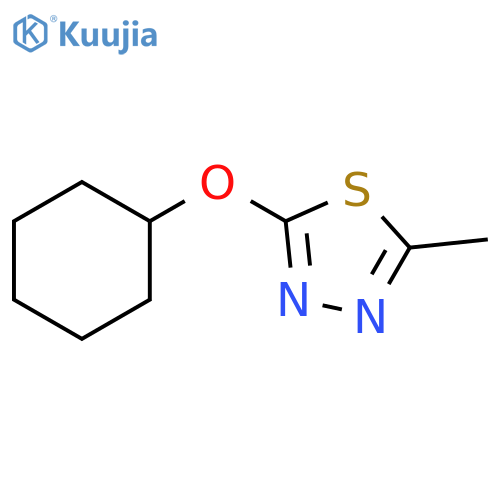 2-(cyclohexyloxy)-5-methyl-1,3,4-thiadiazole structure