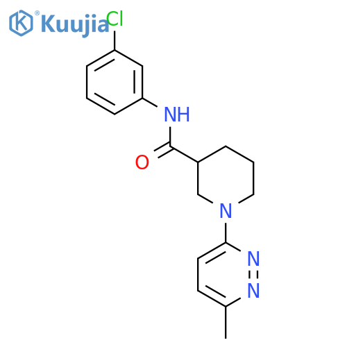 N-(3-chlorophenyl)-1-(6-methylpyridazin-3-yl)piperidine-3-carboxamide structure