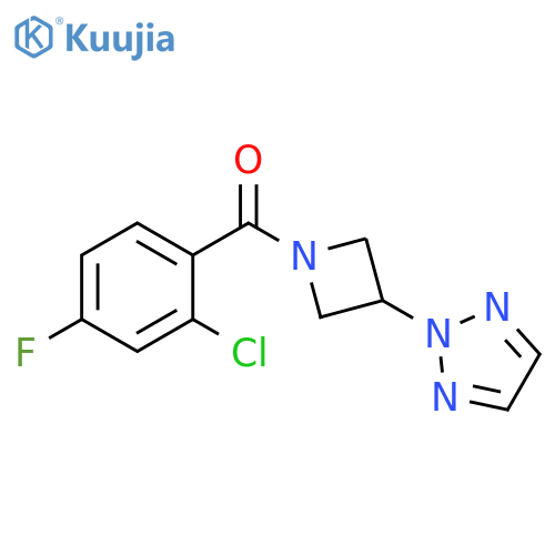 2-[1-(2-chloro-4-fluorobenzoyl)azetidin-3-yl]-2H-1,2,3-triazole structure