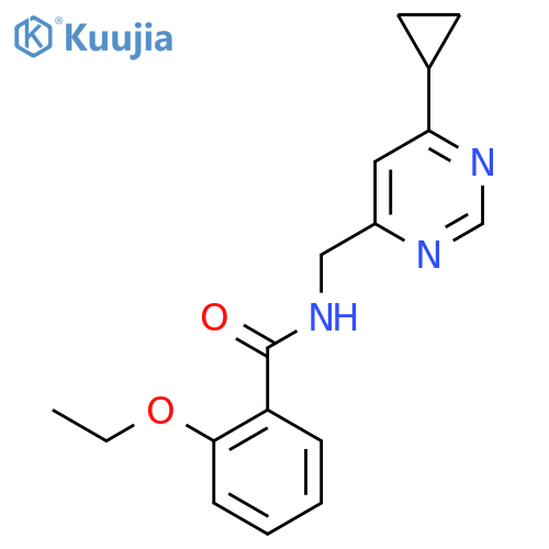 N-[(6-cyclopropylpyrimidin-4-yl)methyl]-2-ethoxybenzamide structure